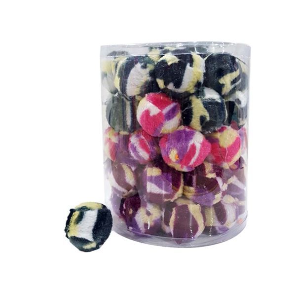 Wonpet 4.5 Cm 60 Adet Kırçıllı Peluş Top Renkli | Peluş Kedi Oyuncağı