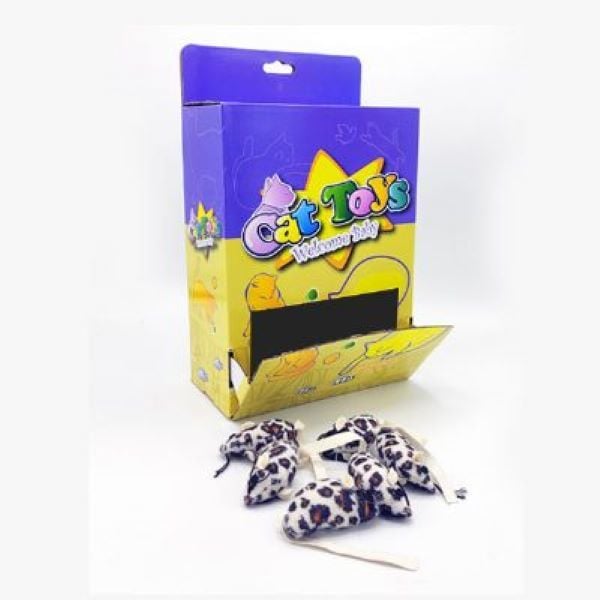 Wonpet 6 Cm 60 Adet Yumuşak Fare Leopar Peluş Renkli | Peluş Kedi Oyuncağı
