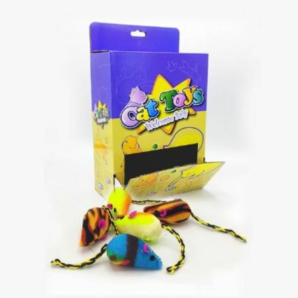 Wonpet 7.5 Cm 36 Adet Yumuşak Fare Peluş Renkli | Kedi Fare Oyuncak