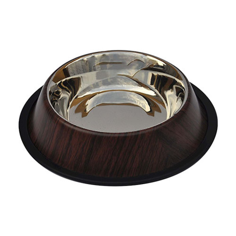 Zampa 16 Oz Kaymaz Tabanlı Ahsap Desenli Mama Su Kabı | Metal Mama Ve Su Kabı Zampa 16 Oz Kaymaz Tabanlı Ahsap Desenli Mama Su Kabı | Metal Mama Ve Su Kabı