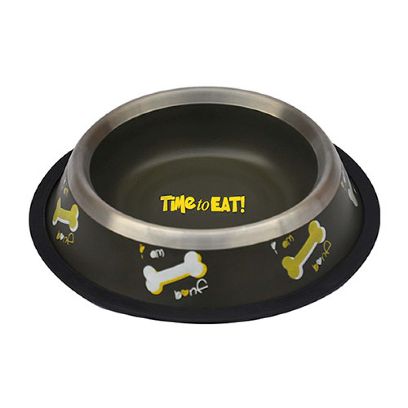 Zampa 16 Oz Kaymaz Tabanlı Kemik Desenli Mama Su Kabı | Metal Mama Ve Su Kabı Zampa 16 Oz Kaymaz Tabanlı Kemik Desenli Mama Su Kabı | Metal Mama Ve Su Kabı