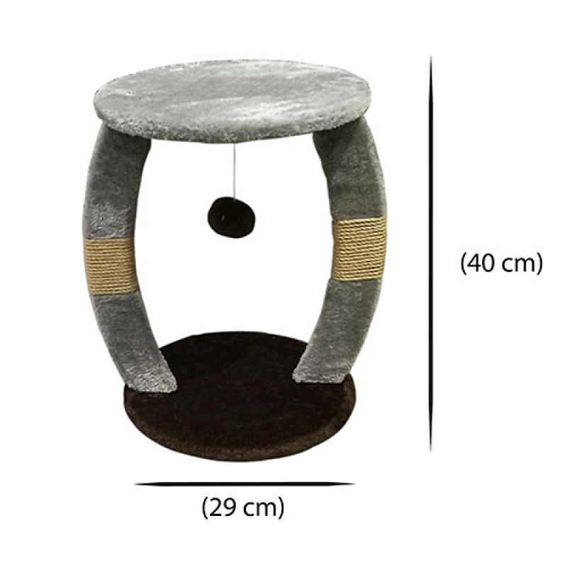 Zampa 29x29x40 Cm Dekoratif Kedi Tırmalama | Platformlu Kedi Tırmalama Tahtası