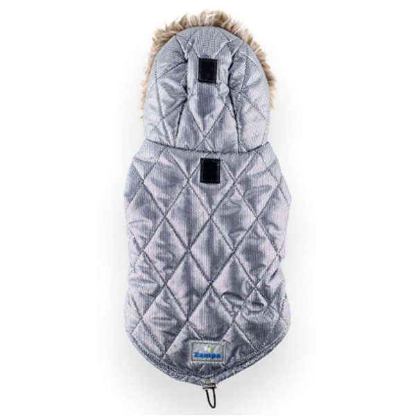 Zampa 3 XL Shiny Kapüşonlu Mont Gri | Köpek Kıyafeti