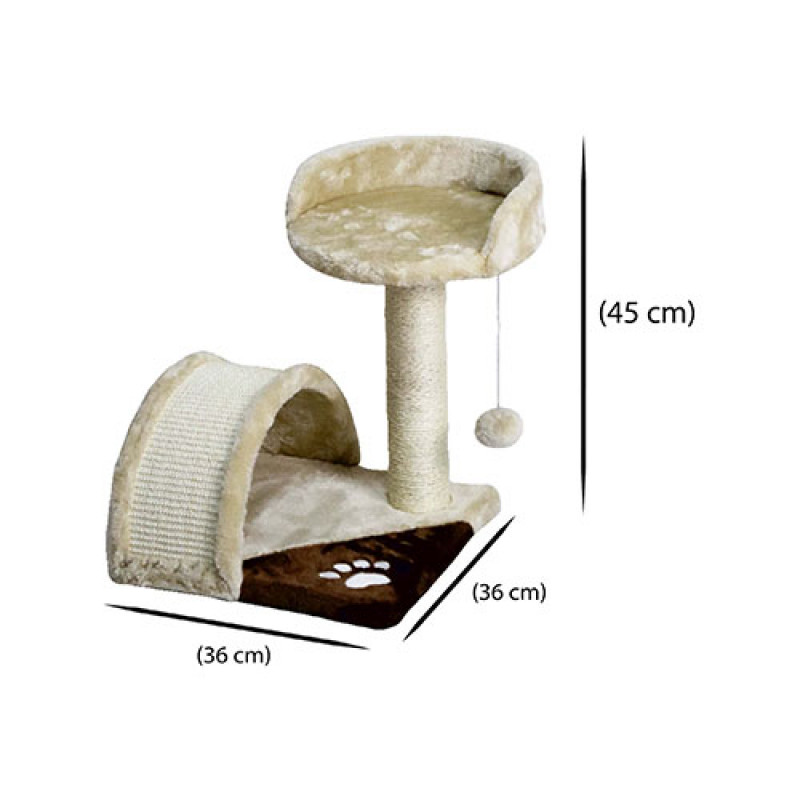 Zampa 36x36x45 Cm Köprülü Oturaklı Kedi Tırmalama | Platformlu Kedi Tırmalama Tahtası Zampa 36x36x45 Cm Köprülü Oturaklı Kedi Tırmalama | Platformlu Kedi Tırmalama Tahtası