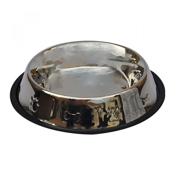 Zampa 8 Oz Kaymaz Tabanlı Kabartmalı Mama Su Kabı | Metal Mama Ve Su Kabı