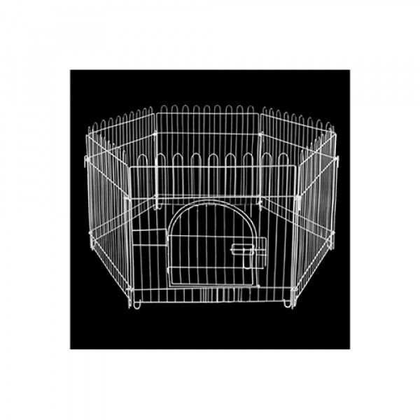 Zampa 80x95 Cm Beyaz Metal Çit | Köpek Kapısı
