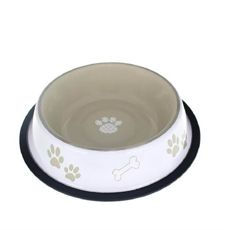 Zampa 96 Oz Kaymaz Tabanlı Gri Desenli Mama Su Kabı | Metal Mama Ve Su Kabı Zampa 96 Oz Kaymaz Tabanlı Gri Desenli Mama Su Kabı | Metal Mama Ve Su Kabı