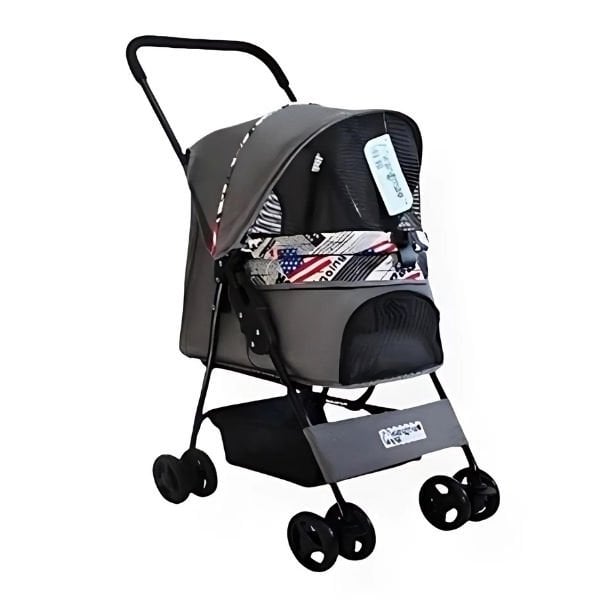 Zampa Showtime Kedi ve Köpek Arabası Gri 42x69.5x88 Cm | Köpek Taşıma Çantası Ve Kafes