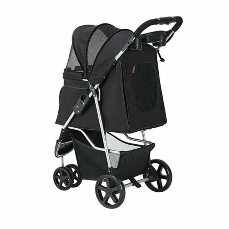 Zampa Triboro Kedi ve Köpek Arabası Siyah 45x80x90 Cm | Köpek Taşıma Çantası Ve Kafes Zampa Triboro Kedi ve Köpek Arabası Siyah 45x80x90 Cm | Köpek Taşıma Çantası Ve Kafes