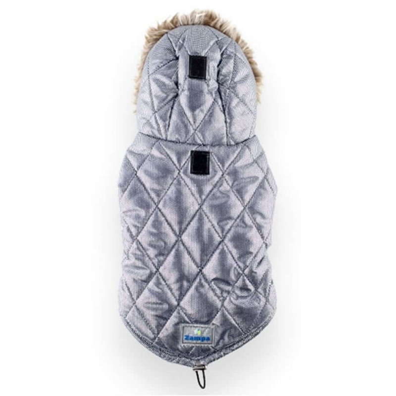 Zampa XXS Shiny Kapüşonlu Mont Gri | Köpek Kıyafeti Zampa XXS Shiny Kapüşonlu Mont Gri | Köpek Kıyafeti