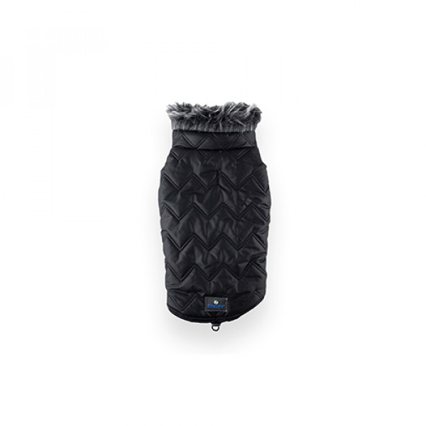 Zampa XXS Space Yakalı Kürklü Mont Siyah | Köpek Kıyafeti