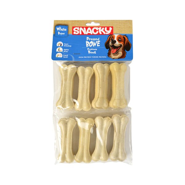Snacky 180 Gr Beyaz Pres Yüksek Protein | Köpek Press Çiğneme Kemiği