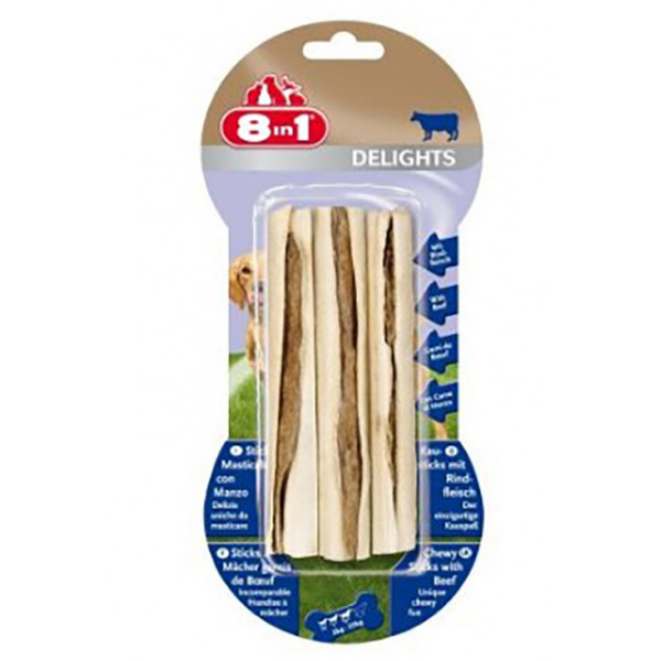 8in1 Delights Beef Sticks | Köpek Kemik Ödül Maması