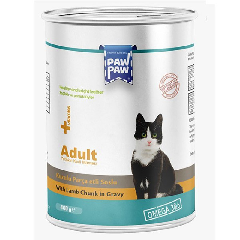Pawpaw 400 Gr Kuzu Etli Soslu Yetişkin | Yetişkin Kedi Maması Pawpaw 400 Gr Kuzu Etli Soslu Yetişkin | Yetişkin Kedi Maması