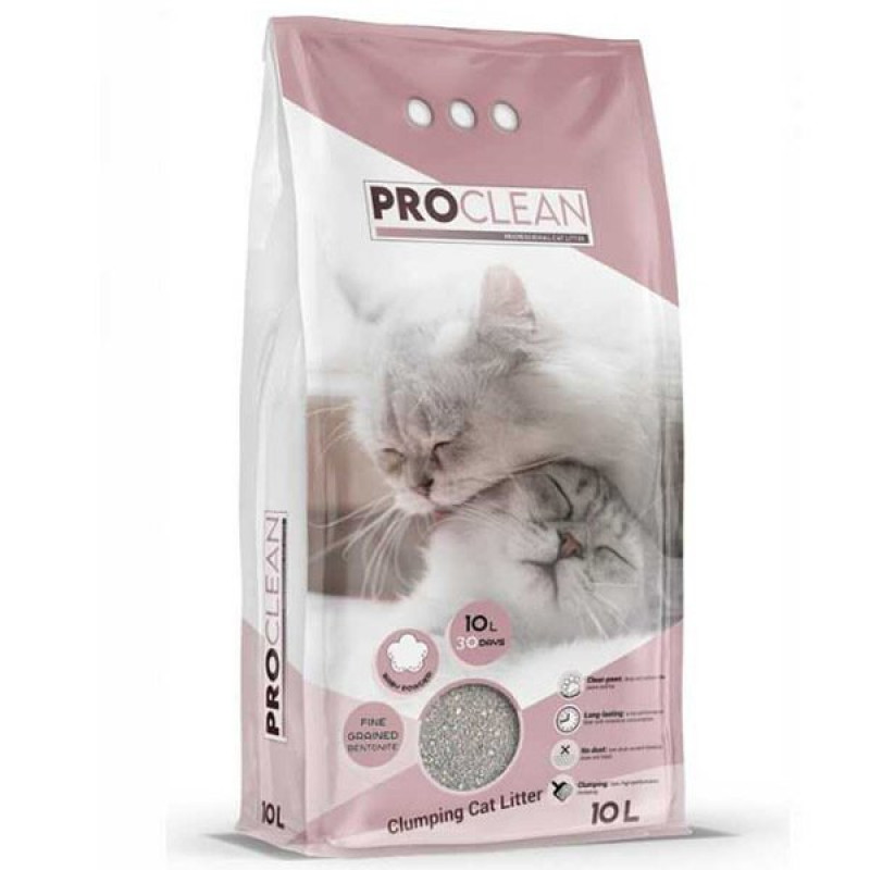 Proclean 10 Lt Bebek Pudrası Kokulu Kalın Taneli Bentonit Topaklanan Kedi Kumu | Doğal Kedi Kumu Proclean 10 Lt Bebek Pudrası Kokulu Kalın Taneli Bentonit Topaklanan Kedi Kumu | Doğal Kedi Kumu