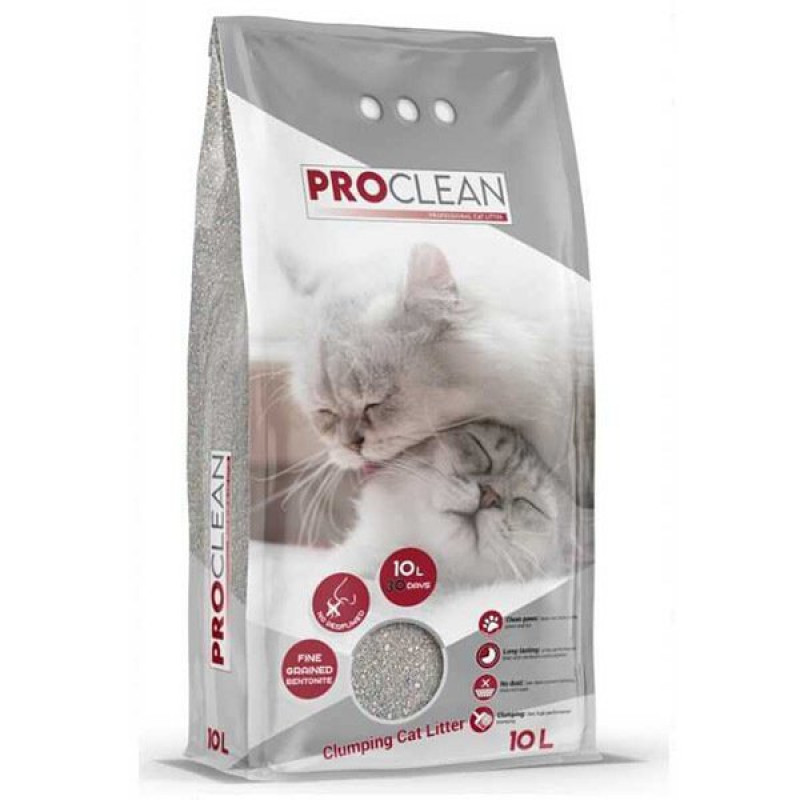 Proclean 10 Lt Naturel İnce Taneli Bentonit Topaklanan Kedi Kumu | Doğal Kedi Kumu Proclean 10 Lt Naturel İnce Taneli Bentonit Topaklanan Kedi Kumu | Doğal Kedi Kumu