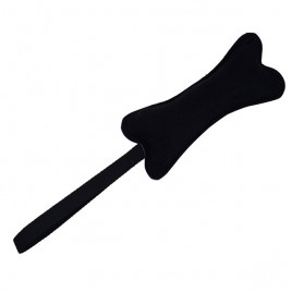 10x30 Cm Sade Kemik Şeklinde Isırma Yastığı Siyah | Köpek Eğitmen Malzemesi