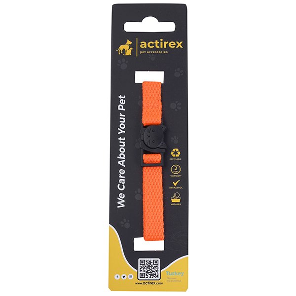 Actirex 1x30 Cm Neon Boyun Tasması Turuncu | Kedi Boyun Tasması