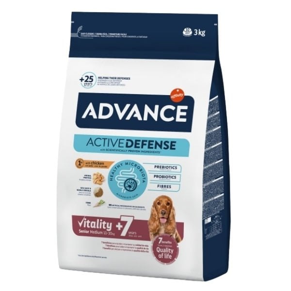 Advance Senior Medium Tavuklu Orta Irk Yaşlı Köpek Maması 3 Kg | Yetişkin Köpek Kuru Maması