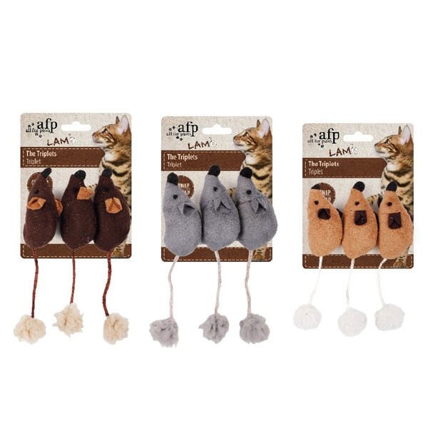 Afp 3'lü Tüylü Fare | Kedi Fare Oyuncak