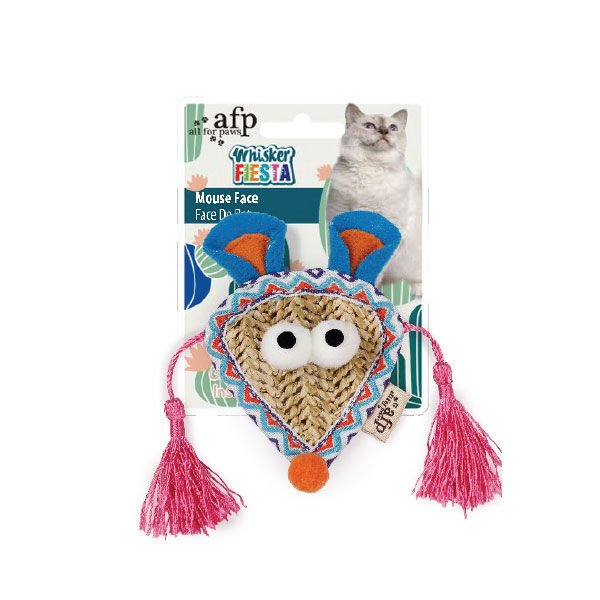 Afp Püsküllü Fare Suratı Hasır | Kedi Fare Oyuncak