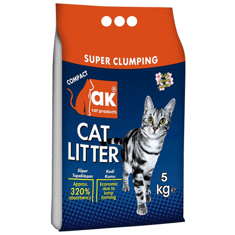 Akkum 5 Kg İnce Taneli Bebek Pudrası Kokulu Kedi Kumu | Doğal Kedi Kumu Akkum 5 Kg İnce Taneli Bebek Pudrası Kokulu Kedi Kumu | Doğal Kedi Kumu