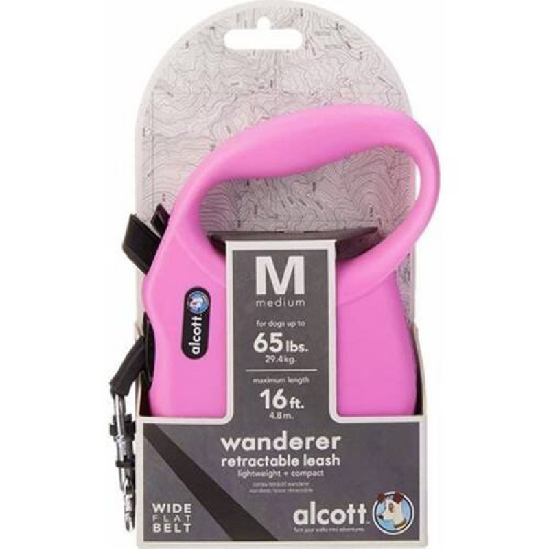 Alcott 5M Wanderer Otomatik Şerit Gezdirme Tasması (M) Pembe | Köpek Gezdirme Tasması Alcott 5M Wanderer Otomatik Şerit Gezdirme Tasması (M) Pembe | Köpek Gezdirme Tasması