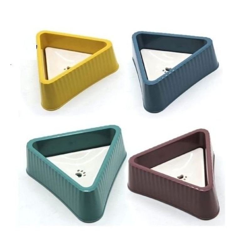 Ally Paws Single Üçgen Kedi ve Köpek Mama ve Su Kabı 900 Ml | Metal Mama Ve Su Kabı