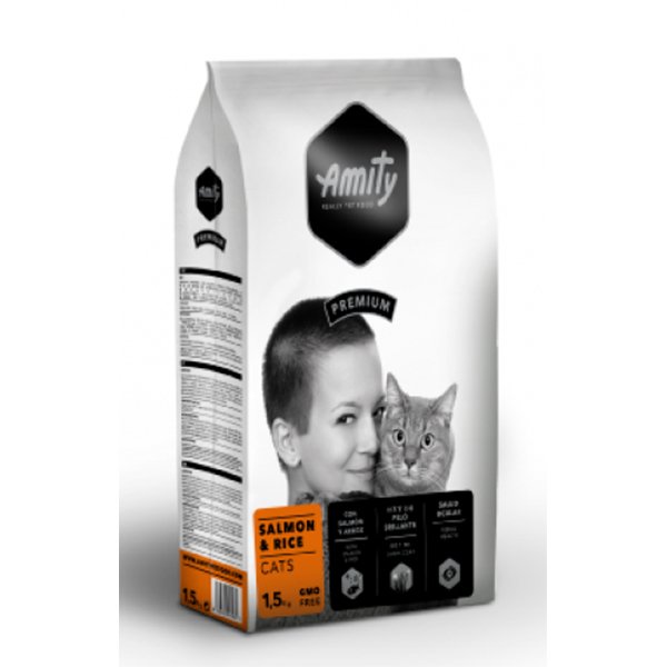 Amity Premium 1.5 Kg Somonlu Yetişkin | Somonlu Kedi Kuru Maması