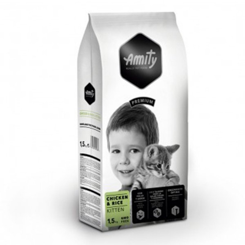 Amity Premium 1.5 Kg Tavuk ve Pirinçli Yavru | Yavru Kedi Kuru Maması Amity Premium 1.5 Kg Tavuk ve Pirinçli Yavru | Yavru Kedi Kuru Maması