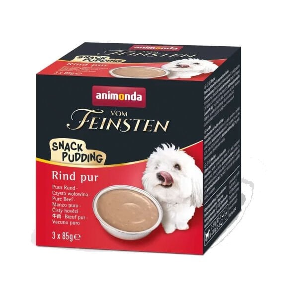 Animonda 3 Adet Vom Feinsten Pure Biftekli Snack-Pudding 85 Gr | Köpek Atıştırmalık Ödül Maması