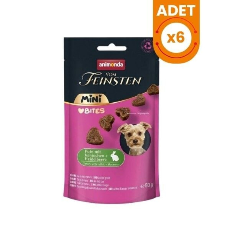 Animonda Vom Feinsten 50 Gr Hindi ve Tavşan Etli Mini Irk Yetişkin Köpek Ödül Maması
