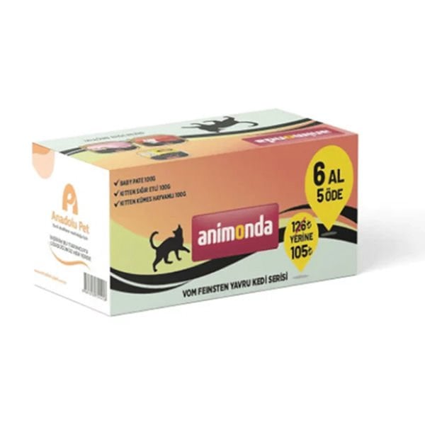 Animonda Vom Feinsten Karışık Yavru Kedi Konservesi 100 Gr 6 Al 5 Öde | Sığır Etli Yaş Kedi Maması