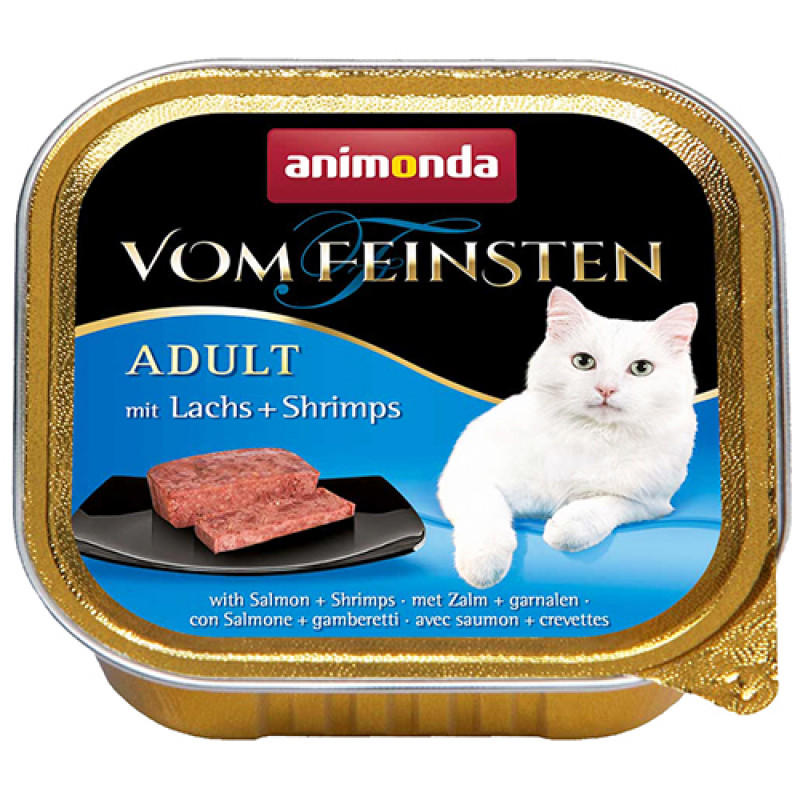 Animonda 6 Adet Vom Feinsten Adult Somonlu + Karidesli 100gr | Yetişkin Kedi Maması Animonda 6 Adet Vom Feinsten Adult Somonlu + Karidesli 100gr | Yetişkin Kedi Maması