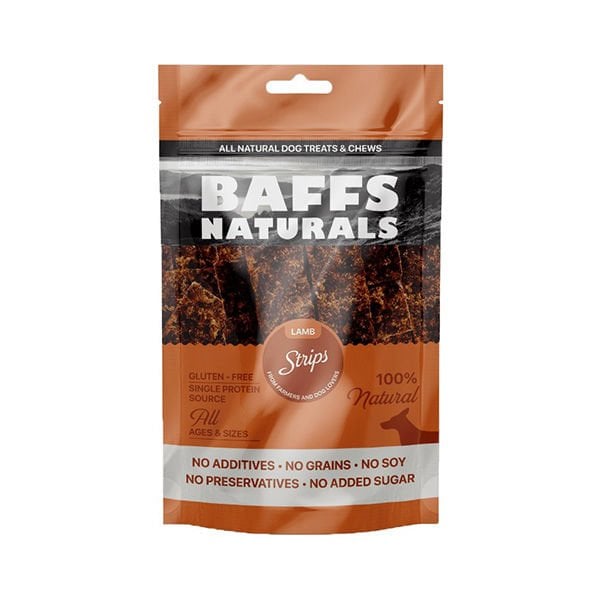 Baffs Naturals 100 Gr Kuzu Şerit | Köpek Atıştırmalık Ödül Maması