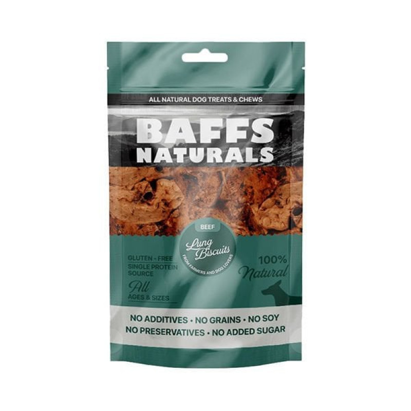Baffs Naturals 100 Gr Lung Biscuits Biftek | Köpek Atıştırmalık Ödül Maması Baffs Naturals 100 Gr Lung Biscuits Biftek | Köpek Atıştırmalık Ödül Maması