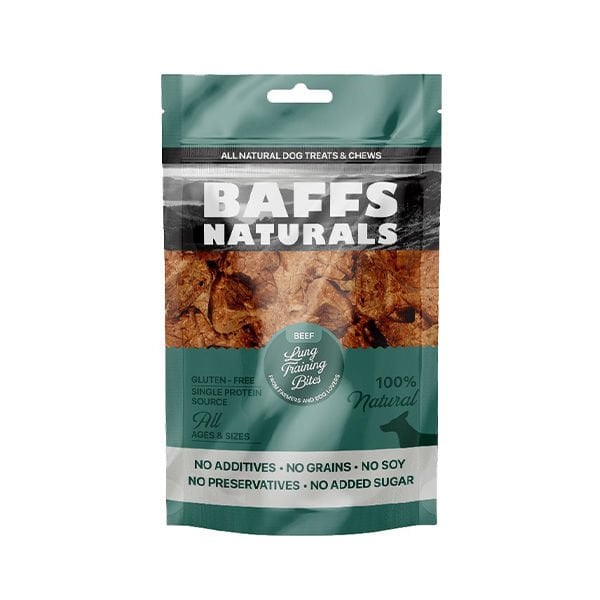 Baffs Naturals 100 Gr Lung Training Bites Biftek | Köpek Atıştırmalık Ödül Maması