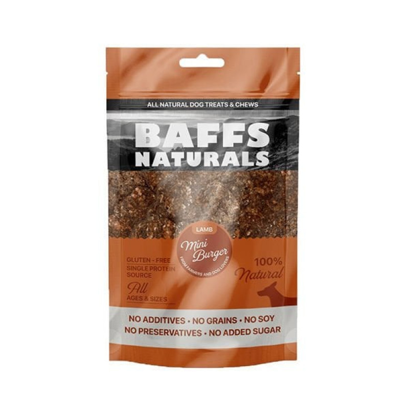 Baffs Naturals 100 Gr Mini Burger Kuzu | Köpek Atıştırmalık Ödül Maması Baffs Naturals 100 Gr Mini Burger Kuzu | Köpek Atıştırmalık Ödül Maması