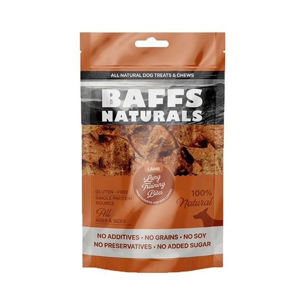 Baffs Naturals Lung Training Bites Kuzu Ciğer | Köpek Atıştırmalık Ödül Maması