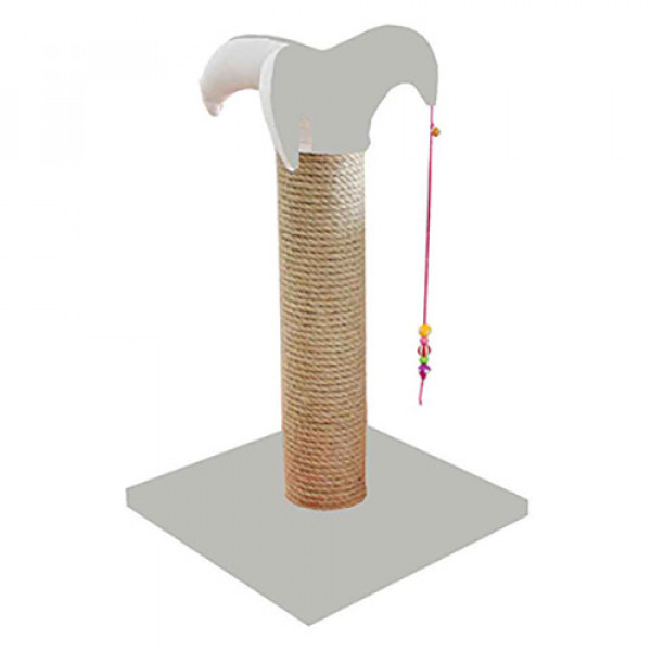 Bedspet 50 Cm Kalın Tırmalama Tahtası Beyaz | Çubuk Kedi Tırmalama Tahtası