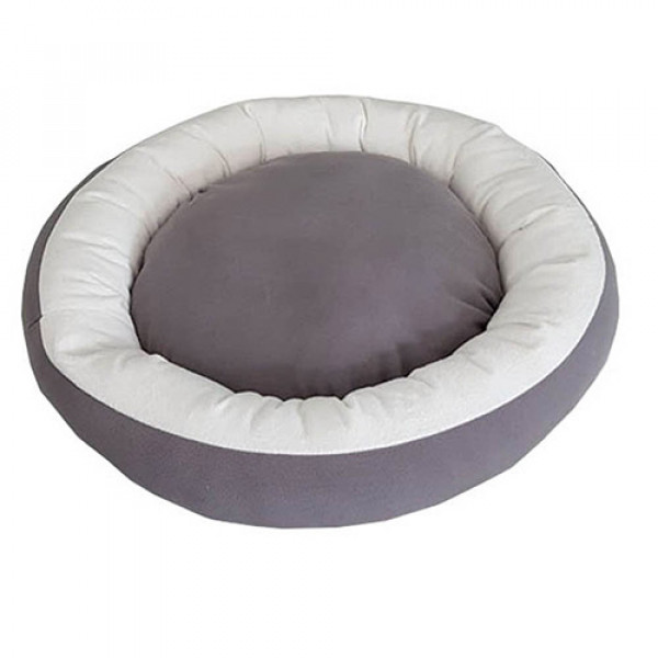 Bedspet Simit Kedi Köpek Yatağı Gri | Kumaş Köpek Yatağı