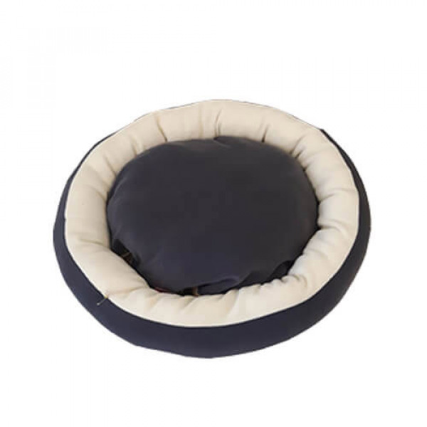 Bedspet Simit Yatak Koyu Gri Kahve | Kumaş Köpek Yatağı