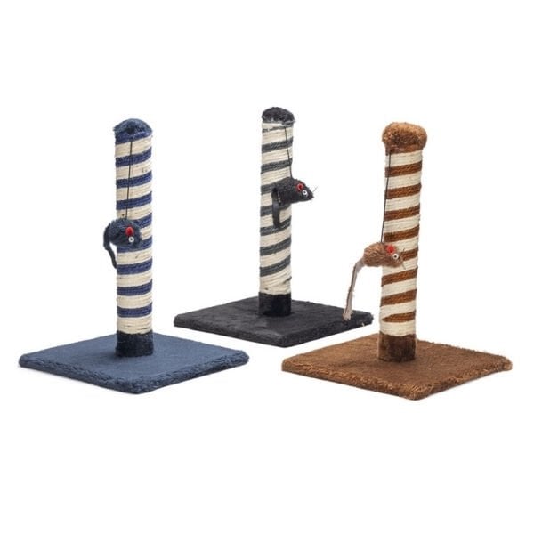 Beeztees 25x25x38 Cm Fare Oyuncaklı Kedi Tırmalama Direği | Çubuk Kedi Tırmalama Tahtası