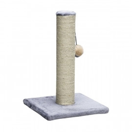 Beeztees 30x30x45 Cm Peluş Top Oyuncaklı Kedi Tırmalama Direği Gri | Çubuk Kedi Tırmalama Tahtası