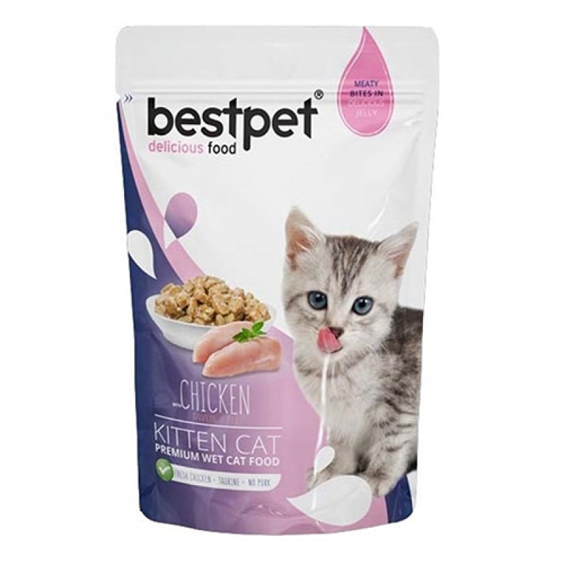 Best Pet 85 Gr Tavuk Etli Yavru Pouch | Yetişkin Kedi Maması Best Pet 85 Gr Tavuk Etli Yavru Pouch | Yetişkin Kedi Maması