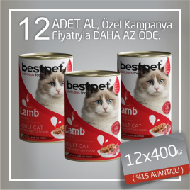 Bestpet 12x400 Gr Kuzulu Jöleli Yetişkin | Kuzu Etli Kedi Maması Bestpet 12x400 Gr Kuzulu Jöleli Yetişkin | Kuzu Etli Kedi Maması