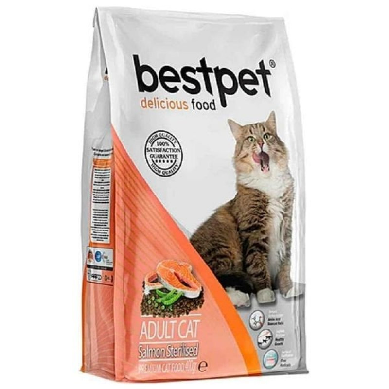 Bestpet 15 Kg Somonlu Kısırlaştırılmış Yetişkin Kedi Maması | Somonlu Kedi Kuru Maması Bestpet 15 Kg Somonlu Kısırlaştırılmış Yetişkin Kedi Maması | Somonlu Kedi Kuru Maması