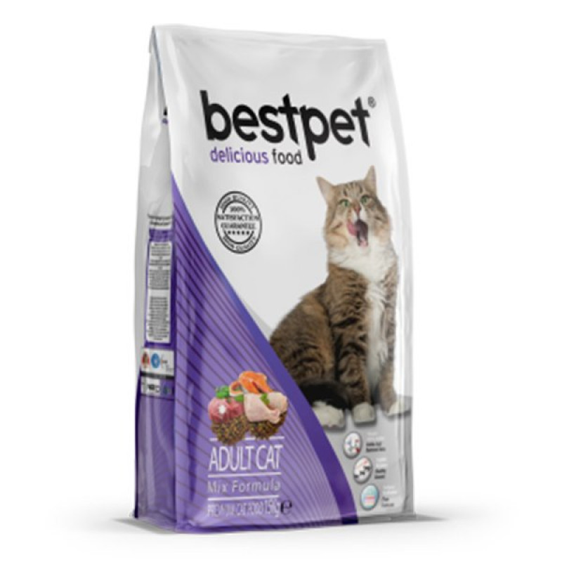 Best Pet 15 Kg Tavuk, Kuzu ve Balıklı Yetişkin | Yetişkin Kuru Kedi Maması Best Pet 15 Kg Tavuk, Kuzu ve Balıklı Yetişkin | Yetişkin Kuru Kedi Maması