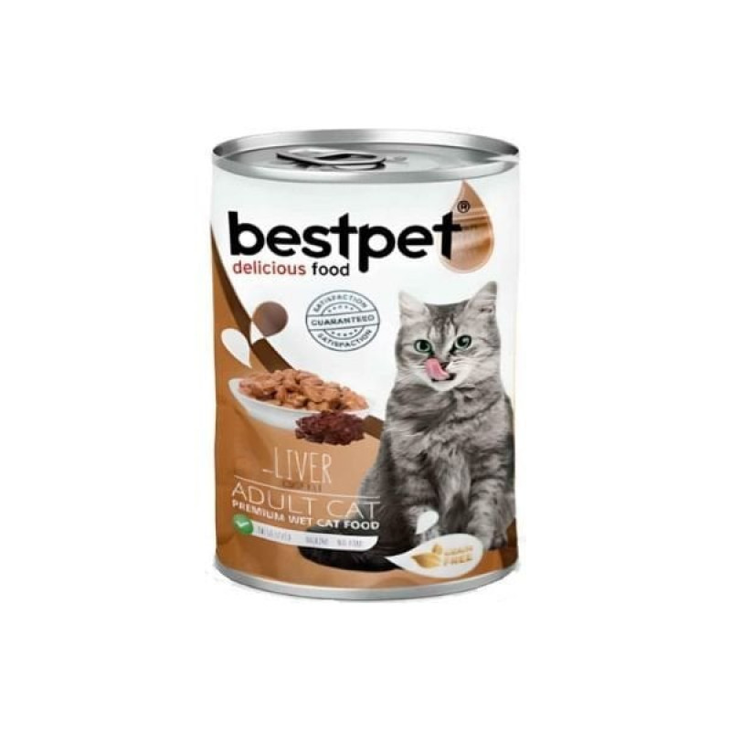 Bestpet 400 Gr Ciğer | Tahılsız Kedi Yaş Maması Bestpet 400 Gr Ciğer | Tahılsız Kedi Yaş Maması