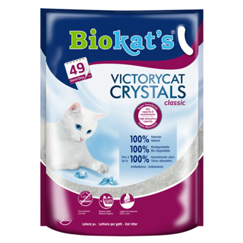 Biokats 3,6 Kg Silica Kedi Kumu Victory Cat Crystals Classic | Silika Kristal Kedi Kumu Biokats 3,6 Kg Silica Kedi Kumu Victory Cat Crystals Classic | Silika Kristal Kedi Kumu